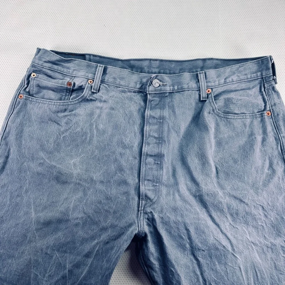 Levi's 501 Men's Jeans 46x32 Gray Button Fly Straight Leg Big‎ & Tall